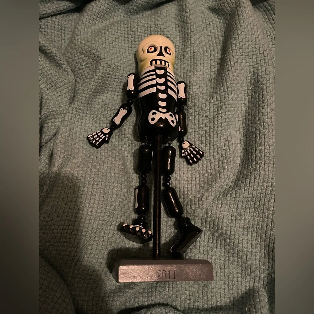 Skeleton Nutcracker Halloween Wood Dangling Limbs 14